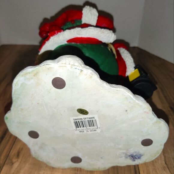 Simson Giftware Vintage Santa Claus Bear With Lantern Ceramic 16'in Tall - Picture 8 of 9